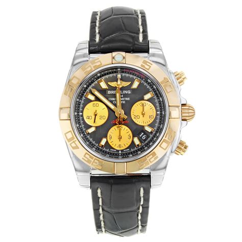 Breitling Chronomat Steel 18K Yellow Gold Watch .